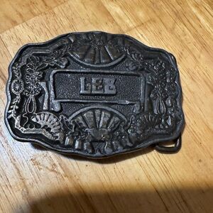 Lee Ornate Black Belt Buckle